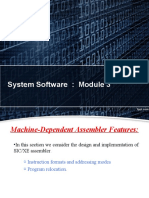 System Software Module 3: Machine-Dependent Assembler Features