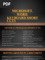 Microsoft Word Keyboard Shortcuts