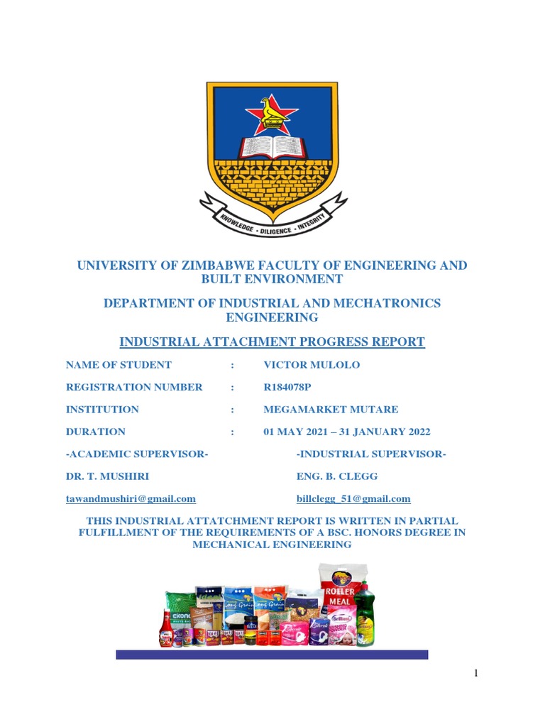 INTERNSHIP REPORT SAMPLE MECHANICAL ENGINEERING PDF visual data 6