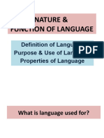 D 1.3 Use & Properties of Language