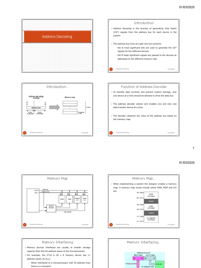 Address Decoding in Memory Systems | PDF | Computer Memory | Computer ...