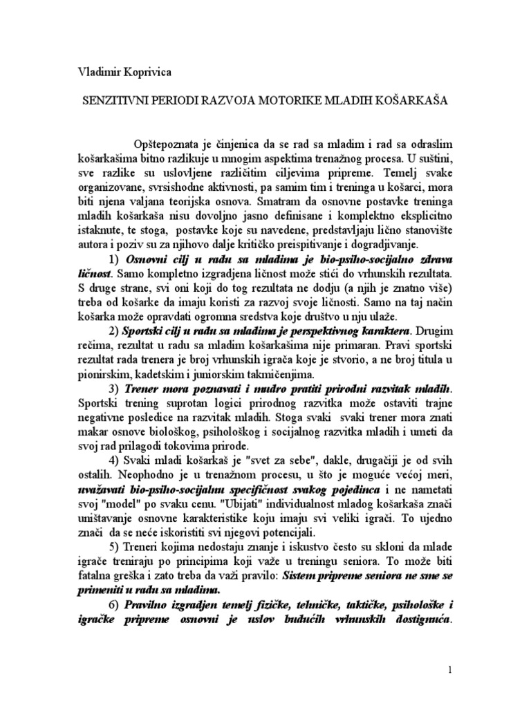Vladimir Koprivica Senzitivni | PDF