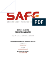 Tarifs INTER 2022 - Clients Directs Particuliers (Tarifs TTC)