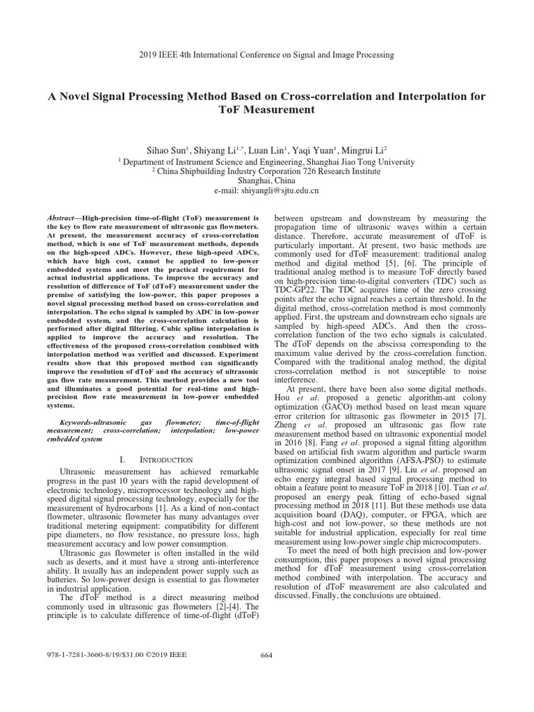 A Novel Signal Processing Method Based On CrossCorrelation and