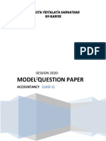 Model Question Paper Class 11 Accounts