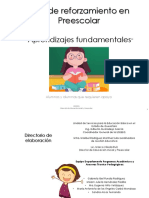 Plan de Reforzamiento Preescolar Aprendizajes Fundamentales 1