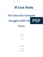 Coca-Cola Case Study Faith