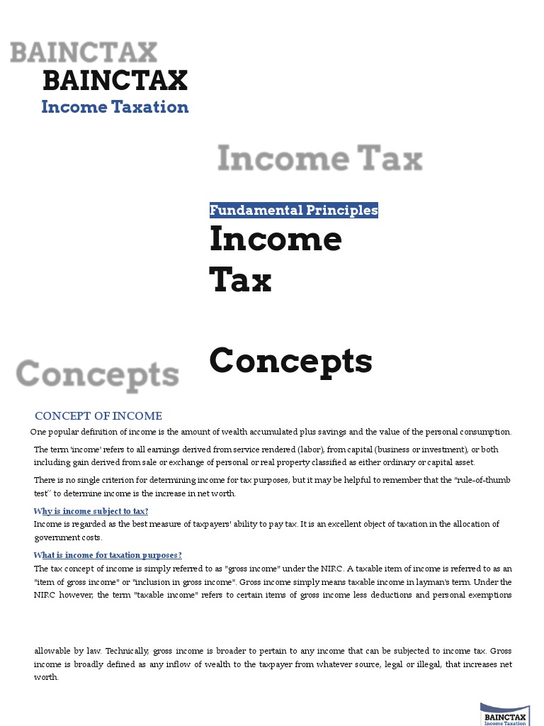 Module 03 Income Tax Concepts Pdf Gross Income Taxes