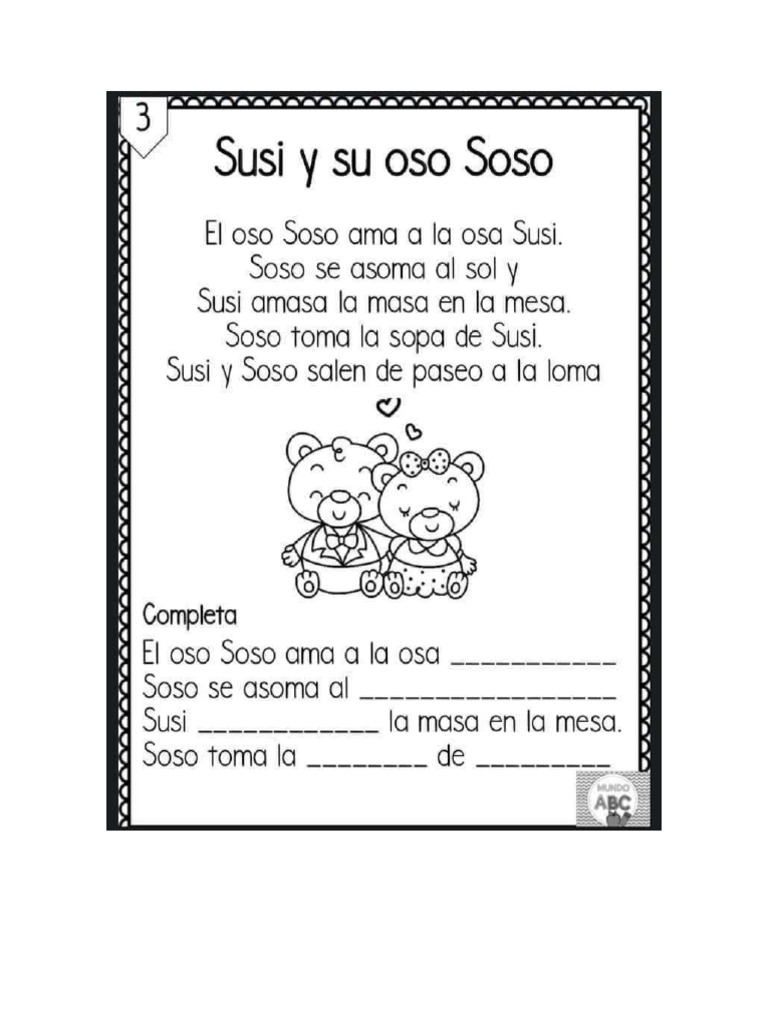 text susi y su oso soso PDF