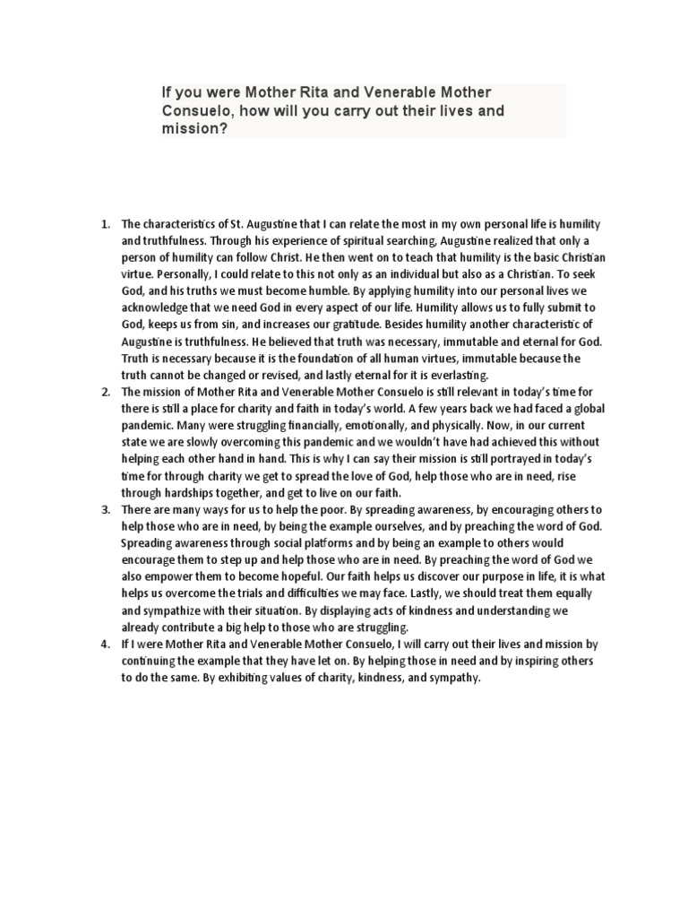 Religion Week1 Synthesis PDF Humility God