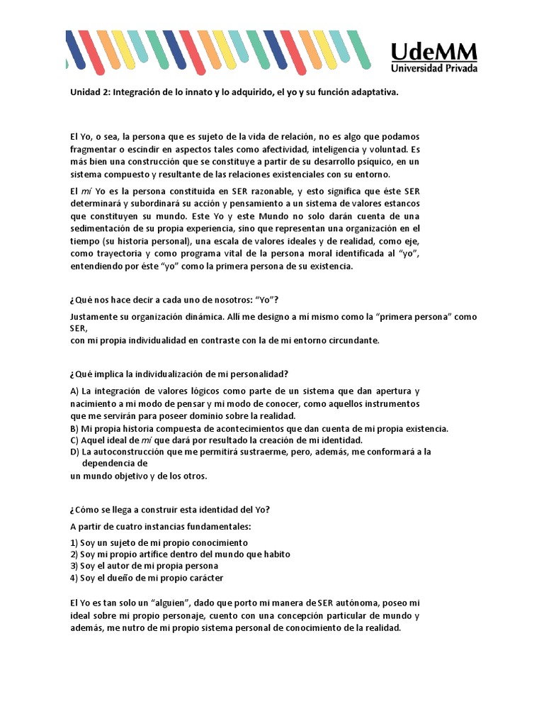 Integración de lo Innato y Adquirido | PDF | Existencia | Filosofía