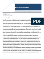 JenniferDammo CoverLetter HumanResourceManagerPosition