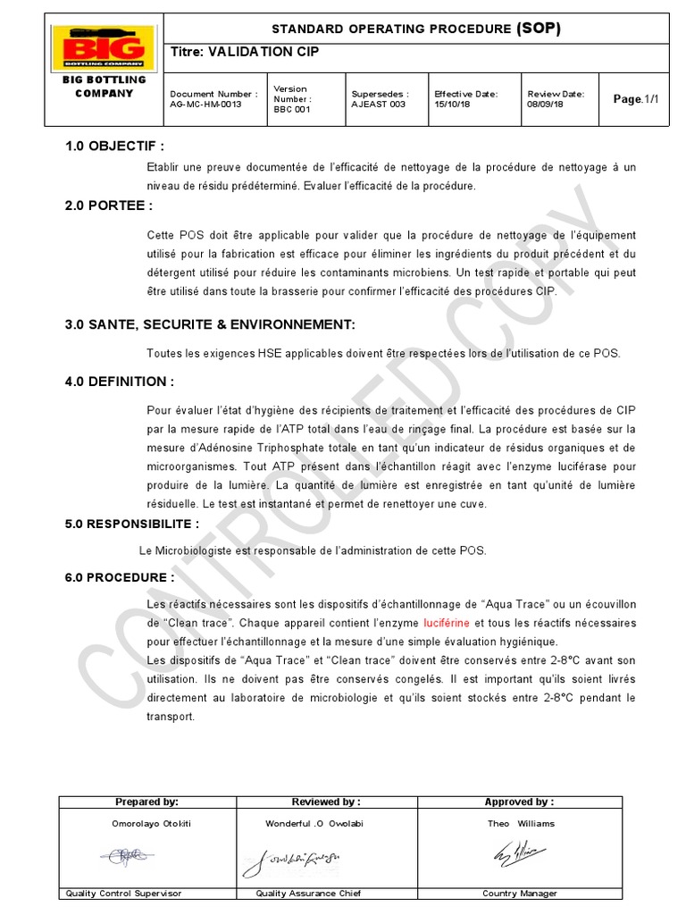 Validation CIP | PDF | Chimie