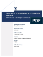 Tarea Semana 9.1 La Generalidad de La Estrategia Gerencial Cindy Lopez