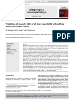 Prediction of Atopy by Skin Prick Tests in Patients With Asthma And/or Persistent Rhinitis