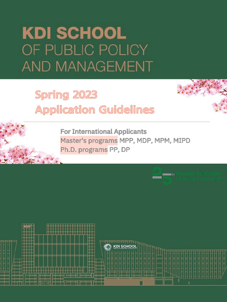 2023 Spring Application Guidelines | PDF | Academic Degree | University