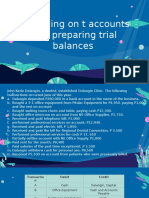 Recording On T Account and Preparing Trial Balance