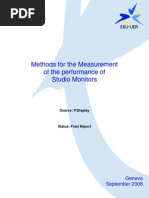 Methods For The Measurement of The Performance of Studio Monitors