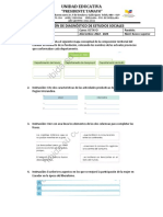 Evaluación de estudios sociales octavo básico