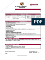 Planificación de La Sesión de Aprendizaje