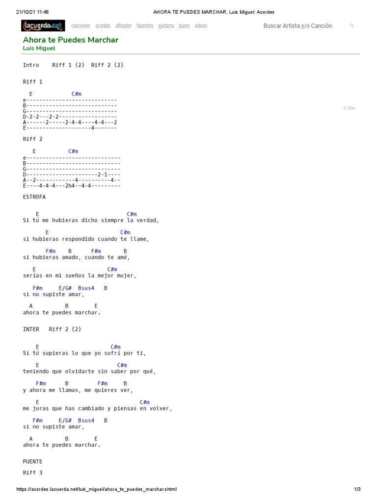 Ahora Te Puedes Marchar, Luis Miguel