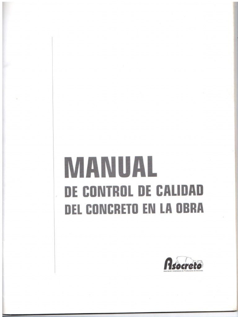 Manual de Control de Calidad Del Concreto en La Obra | PDF