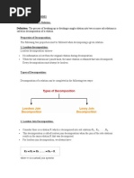 Lossy and Losseless Decomposition