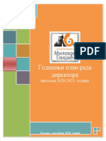 Plan Rada Direktora 2020 21 Milovan Glisic - 1