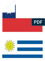 Banderas Chile y Uruguay