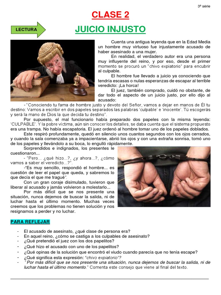 Análisis de un cuento sobre un juicio injusto y la ingeniosa solución ...