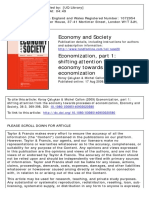 Çalişkan, Callon - 2009 - Economization, Part 1 Shifting Attention From The Economy Towards Processes of Economization