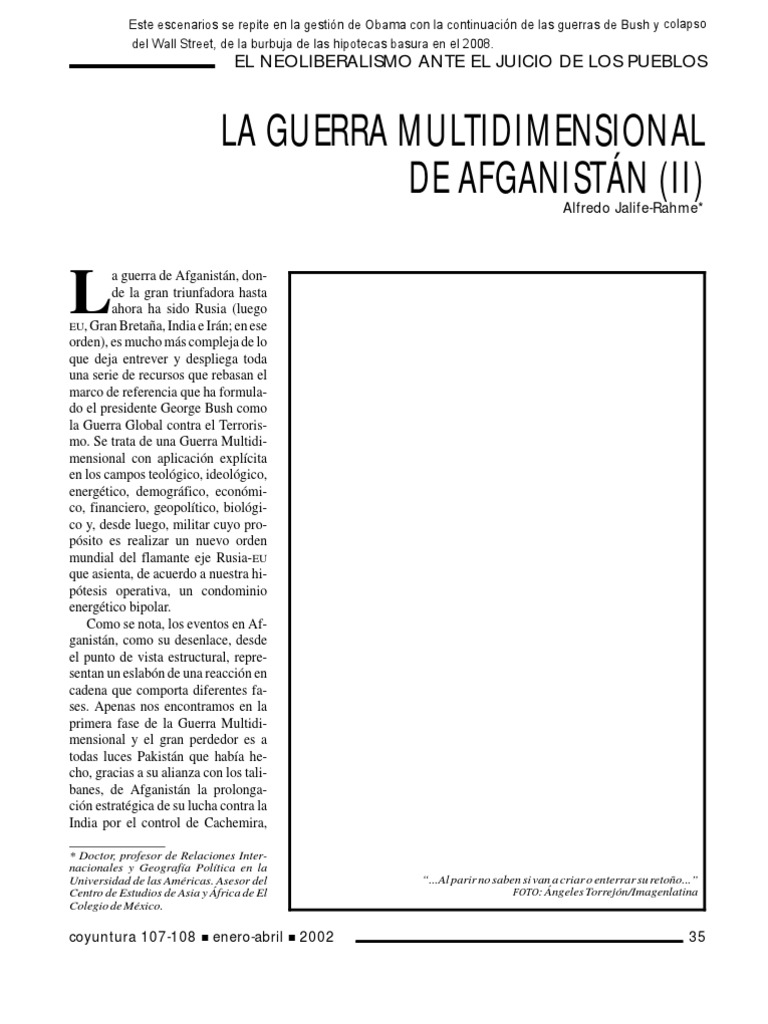 Guerra Multidimensional de Afganistan Alfredo JalifeRahme PDF