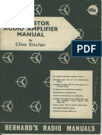 TRANSISTOR AUDIO AMPLIFIER MANUAL by Clive Sinclair
