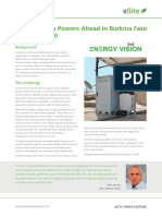 Energy Vision Powers Ahead in Burkina Faso With Esite X10: Case Study