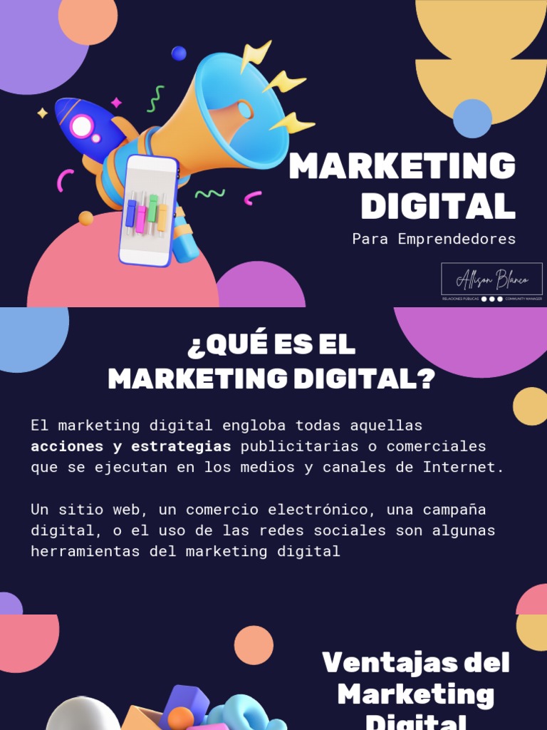 Marketing Digital para Emprendedores | PDF | Publicidad digital ...
