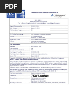 Test Report IEC 60601-1 TDK-Lambda