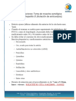 Recomendaciones Titulación de Anticuerpos Hepatitis B