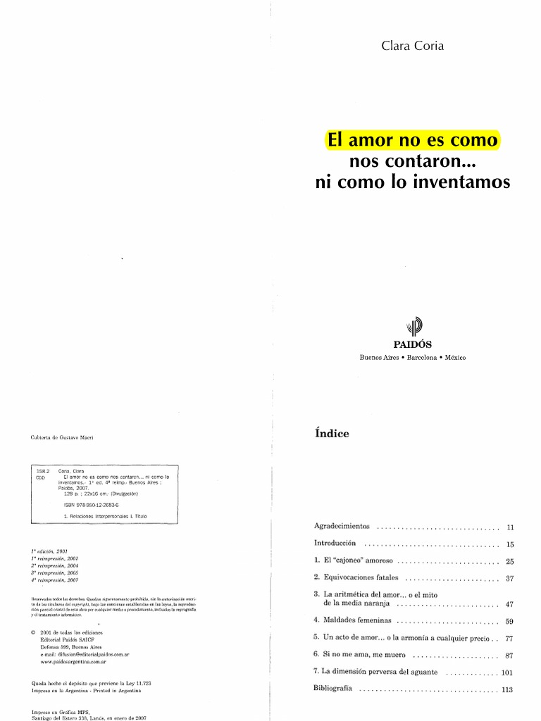 El Amor No Es Como Nos Contaron | PDF | Amor | Altruismo