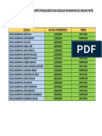 Cronograma de Atendimento Psicologico