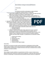 Dolor orofacial y desordenes temporomandibulares