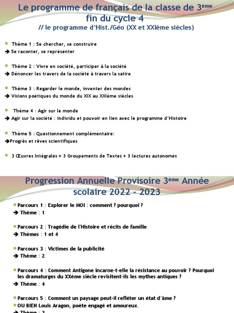 Le Programme D'Hist./Géo (XX Et Xxième Siècles) | PDF