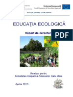 EDUCATIA ECOLOGICA Raport de Cercetare