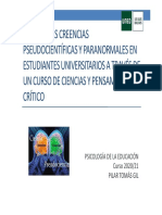 Reducir creencias pseudocientíficas a través de pensamiento crítico