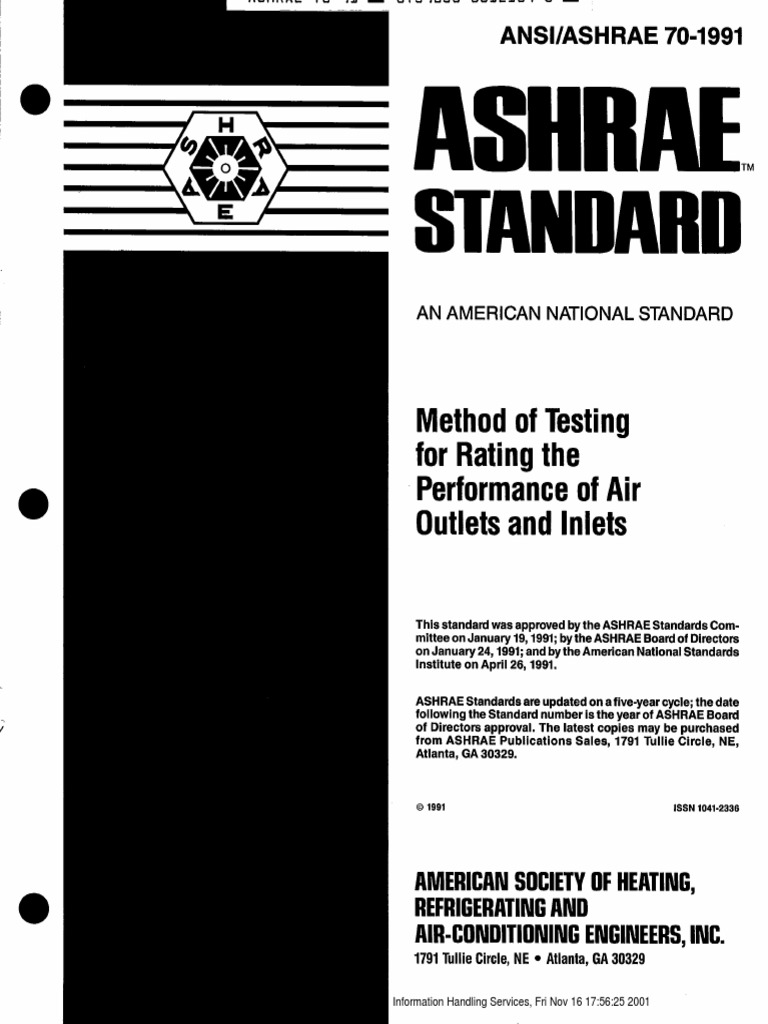 ASHRAE Standards Overview PDF | PDF