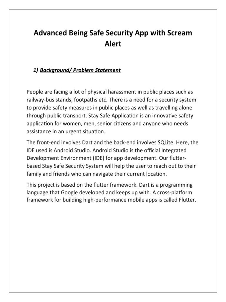 Stay Safe: Advanced Security App | PDF | Ios | Mac Os