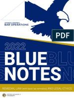 2022 Blue Notes - Remedial Law and Ethics - Compressed