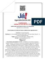 Agendamento de RG confirmado no Parque Shopping Maceió