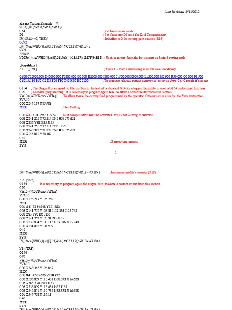 Plasma Cutting Program Instructions | PDF | Computing | Computer ...