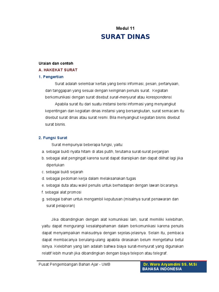 Cara Menulis Surat Dinas