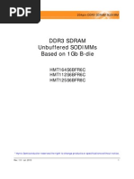 Ddr3 Sdram Unbuffered Sodimms Based On 1Gb B-Die: Hmt164S6Bfr6C Hmt112S6Bfr6C Hmt125S6Bfr8C